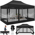 10x15 FT Heavy Duty Pop Up Canopy with 4 Sidewalls