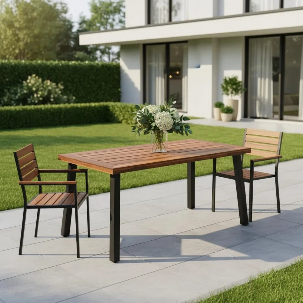 Patio Dining Table with Umbrella Hole