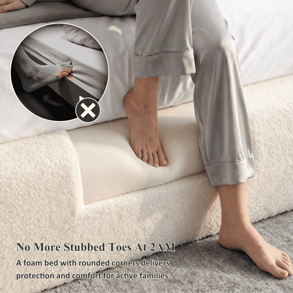 Bed Frame with 5.9" Detachable Headboard