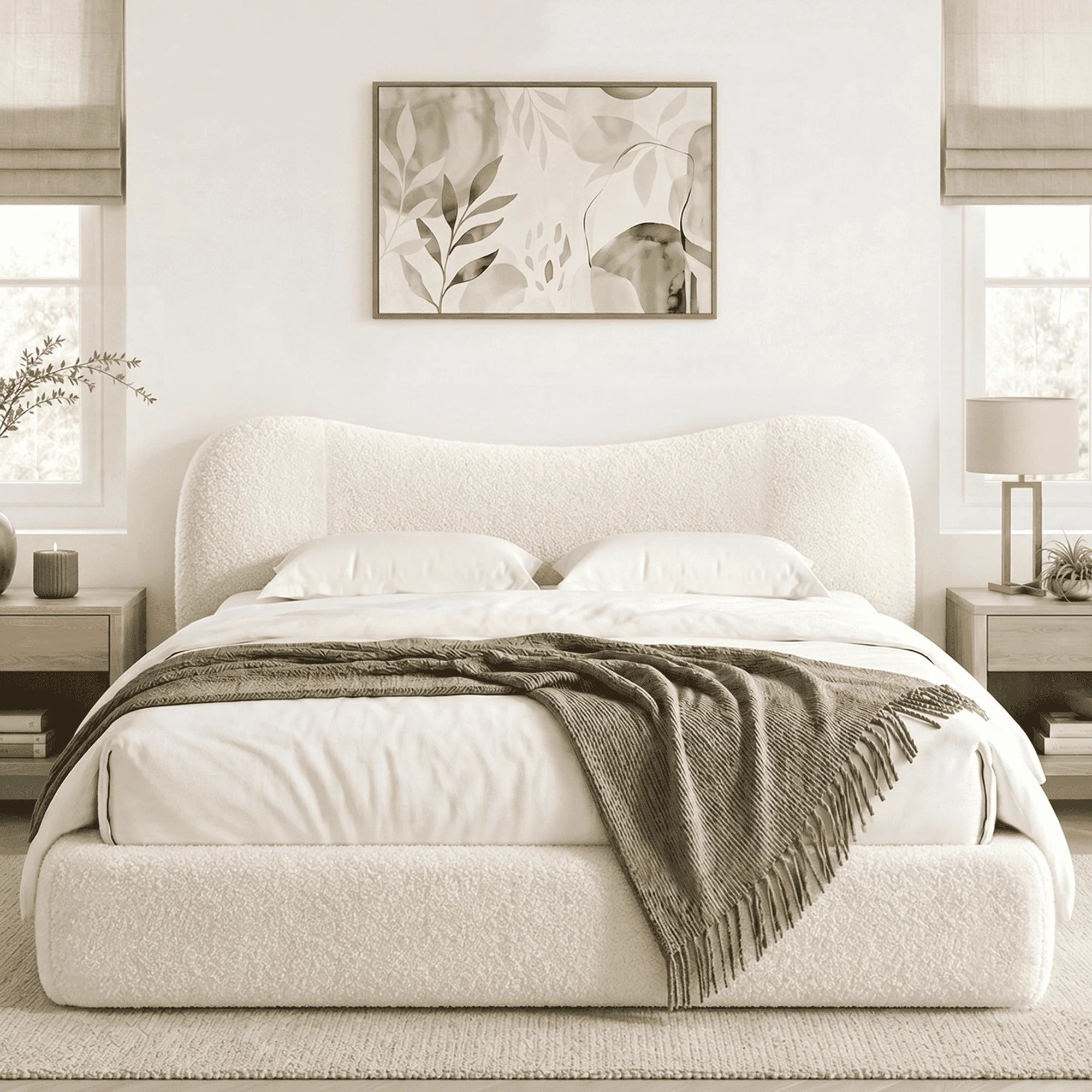Bed Frame with 5.9" Detachable Headboard