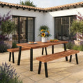 Patio Dining Table with Umbrella Hole