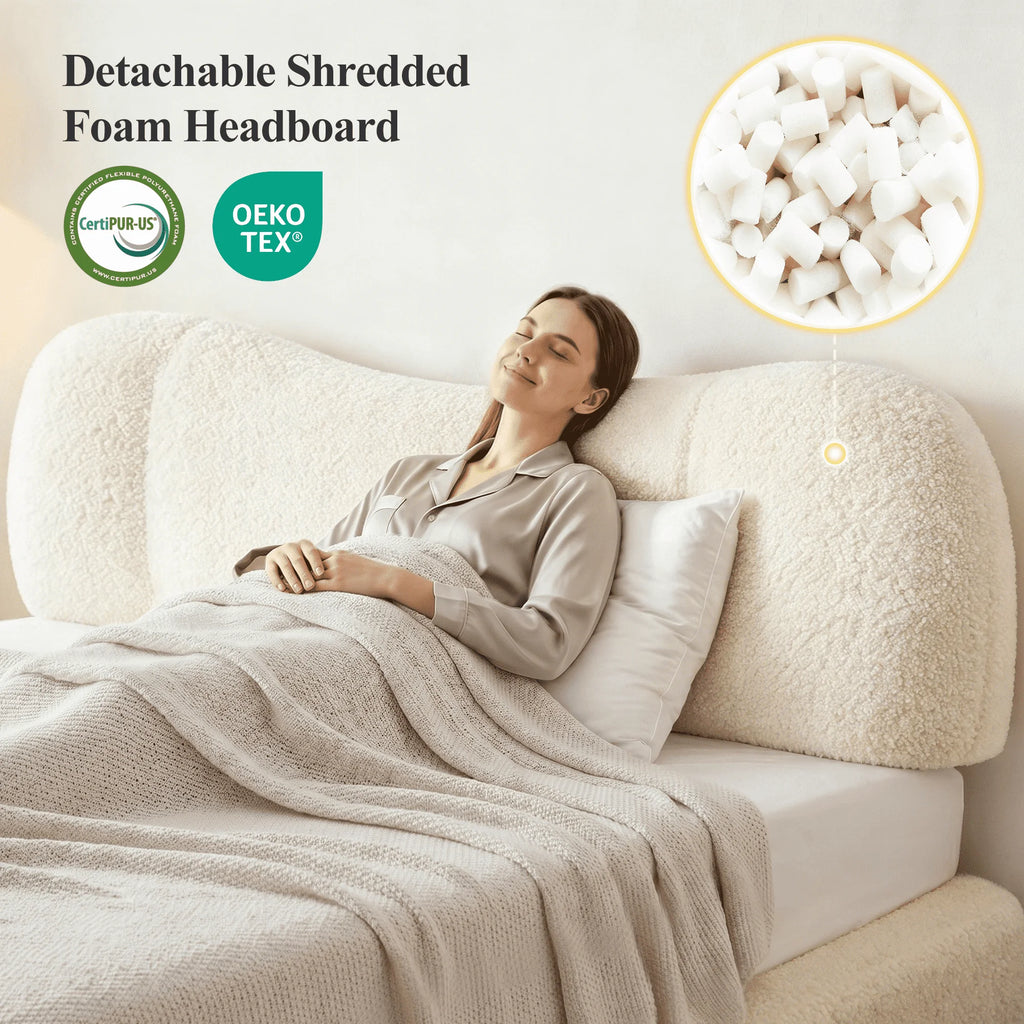 Bed Frame with 5.9" Detachable Headboard