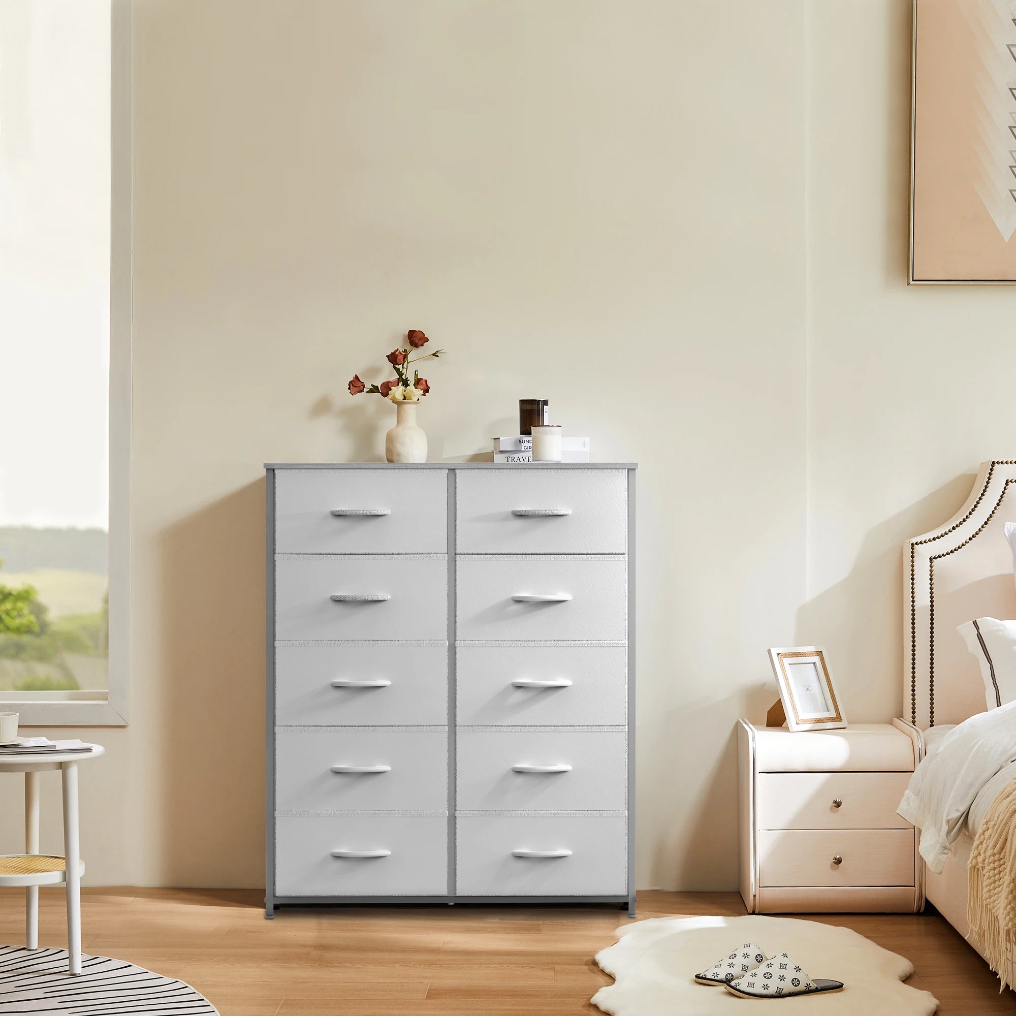 Wardrobes Chest White Lover Fabric Drawers