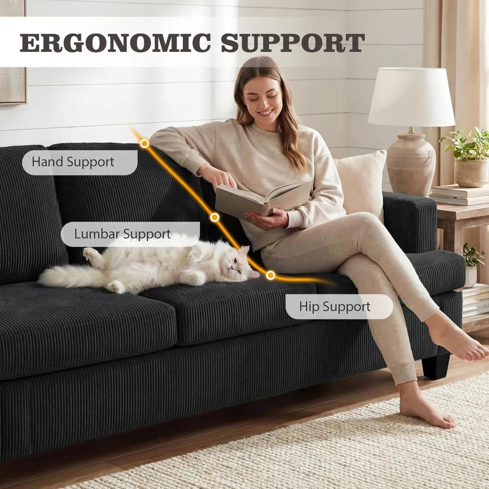 Modern Sleeper Loveseat & 3 Seater Sofa Set