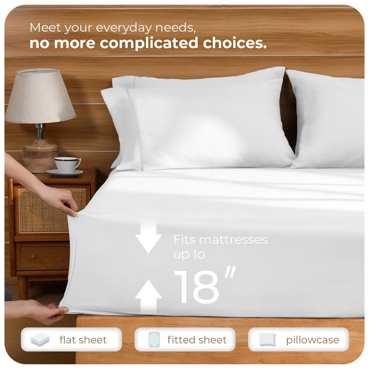 Cool & Soft Queen Size 4-Piece Bedding Set