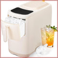 6-Min Fast Bullet Ice Maker, 18lbs/24H, 6.69" Slim, Auto-Drain, Self-Cleaning, for Kitchen RV, Cream White