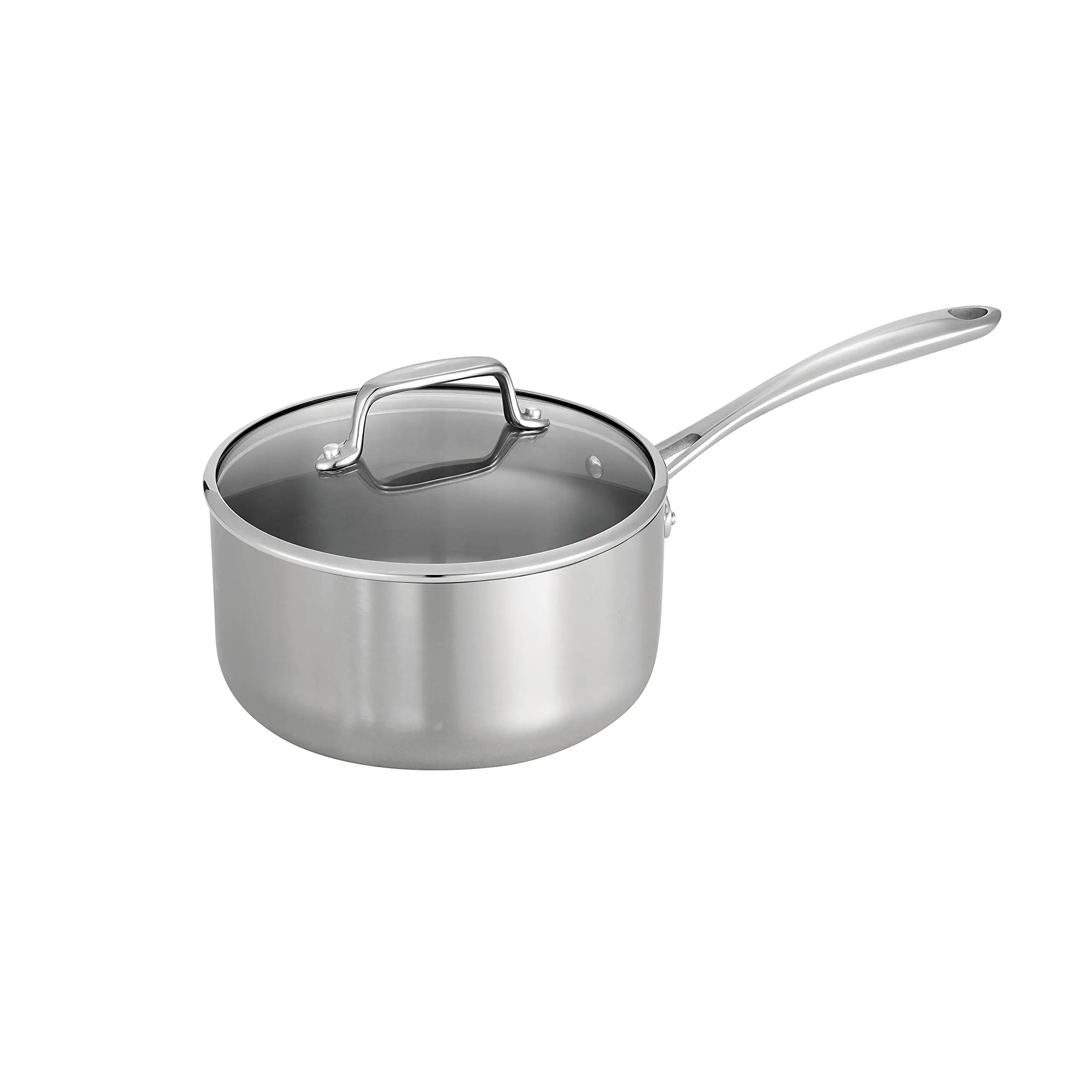 Tramontina Tri-Ply Clad Stainless Steel Cookware Set with Glass Lids, Pots and Pans Kitchen Set, Induction-Ready