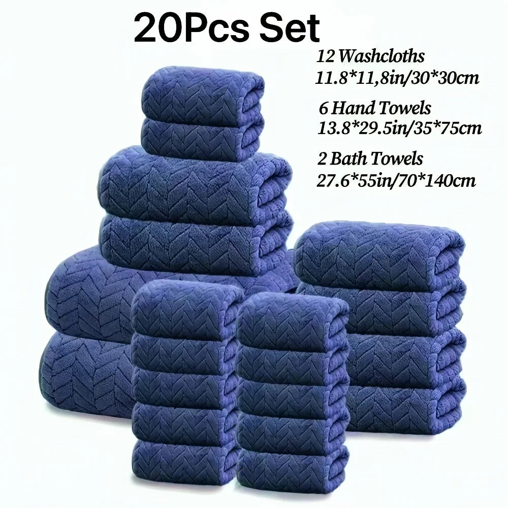 20 pcs Bathroom Towel Set,