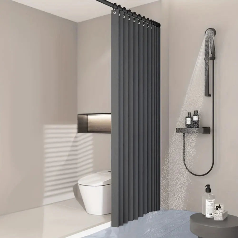 Foldable Magnetic Shower Waterproof Bathroom Curtain