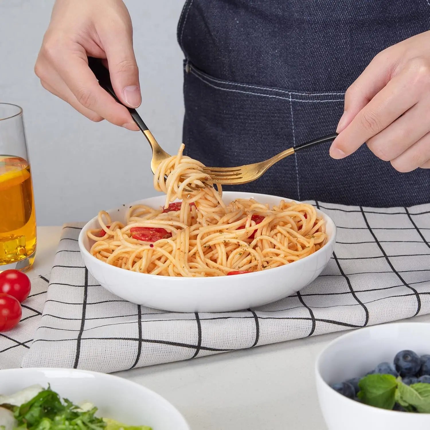 Porcelain Pasta Bowls Set 6 Pack