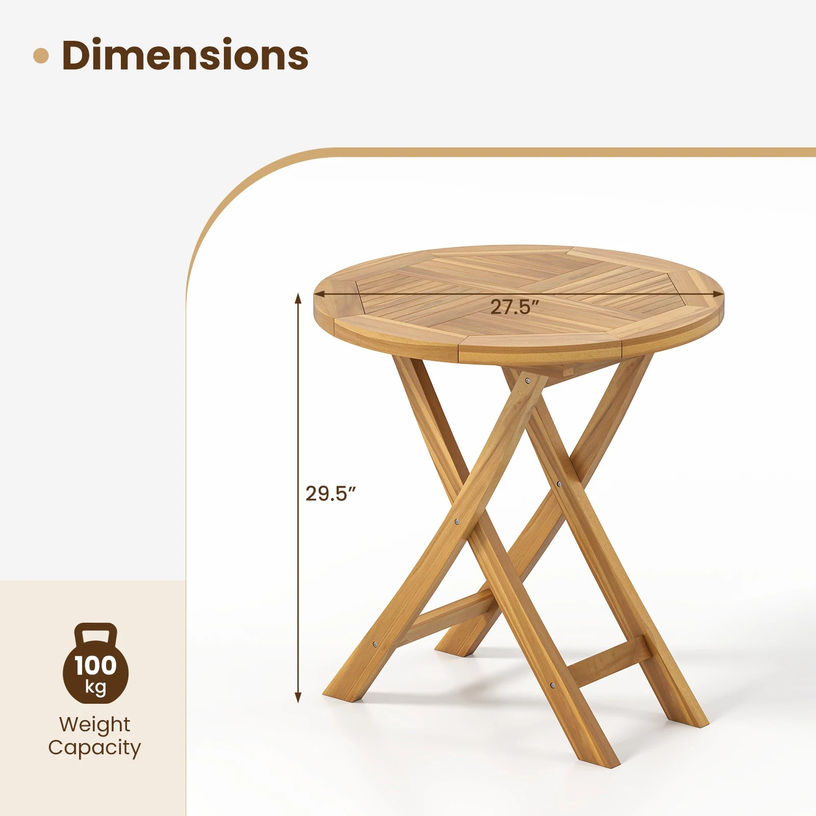 Patio Teak Wood Dining Table