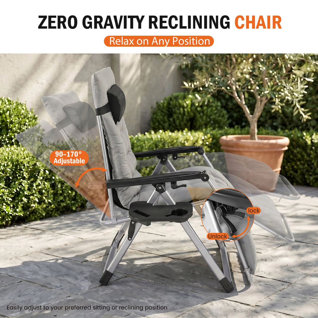 Zero Gravity Reclining Camping Lounge Chair