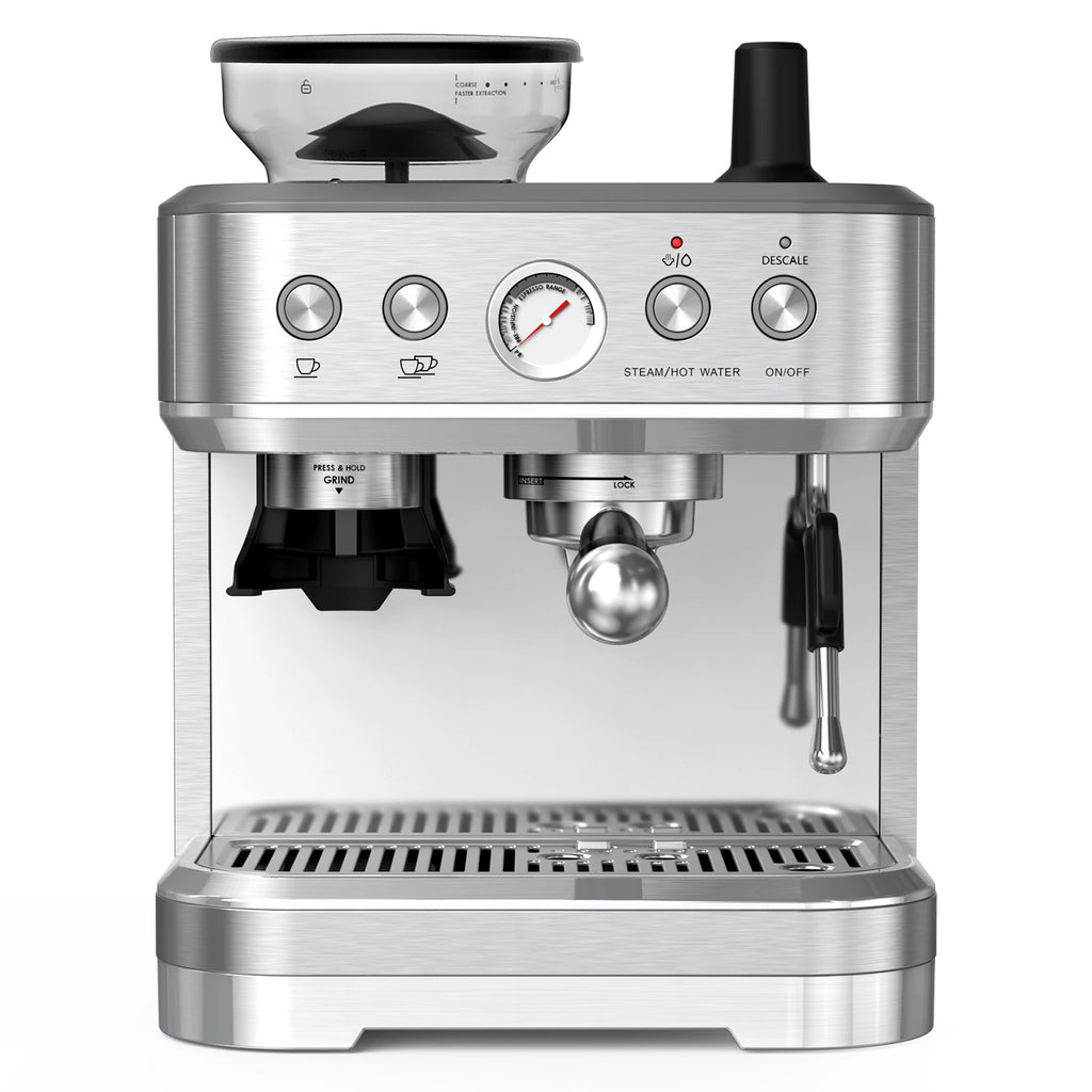 Espresso Machine with Grinder, Coffee Machine with Milk Frother