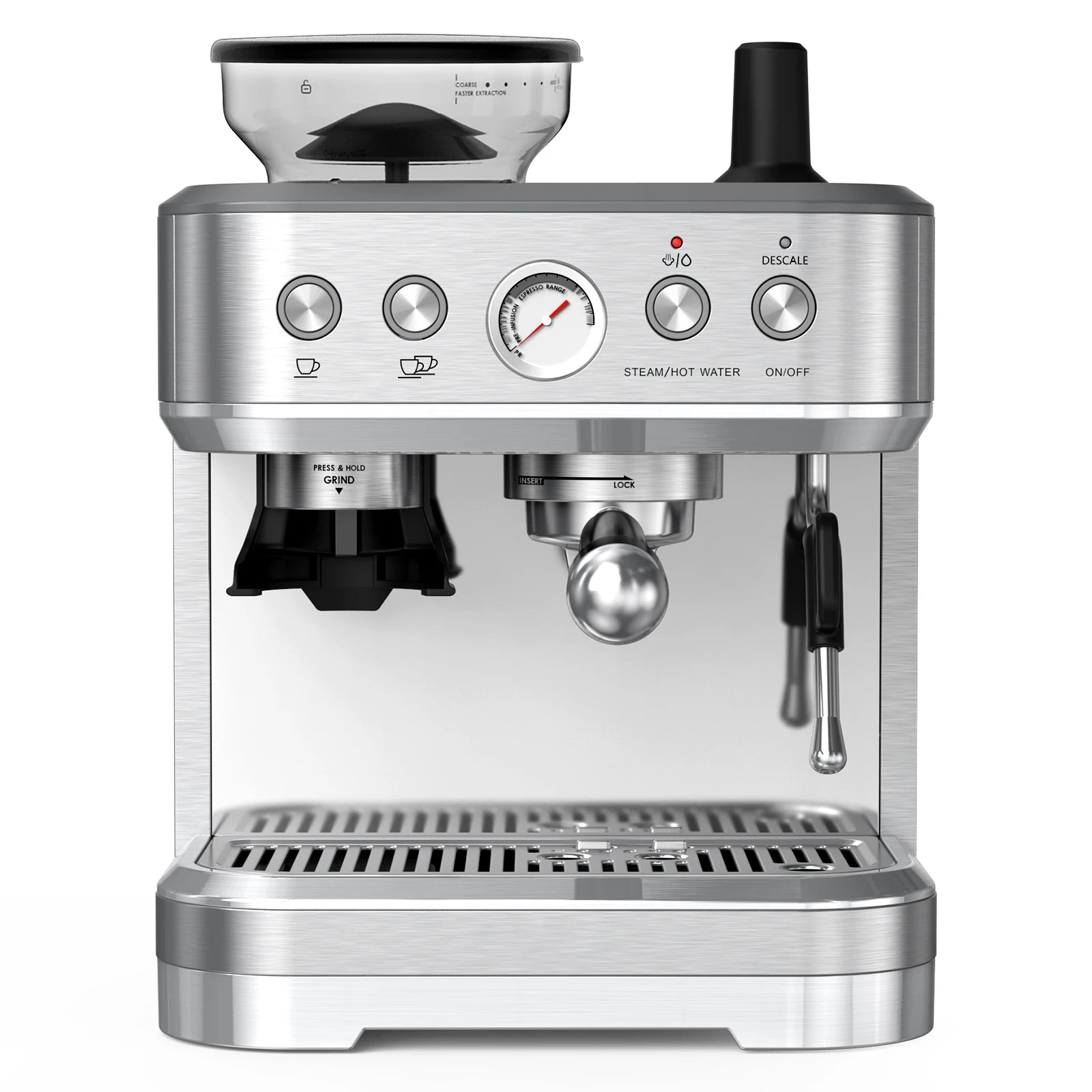 Espresso Machine with Grinder, Coffee Machine with Milk Frother