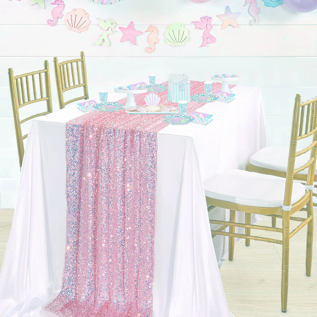 Glitter Iridescent Sequin Table Runner