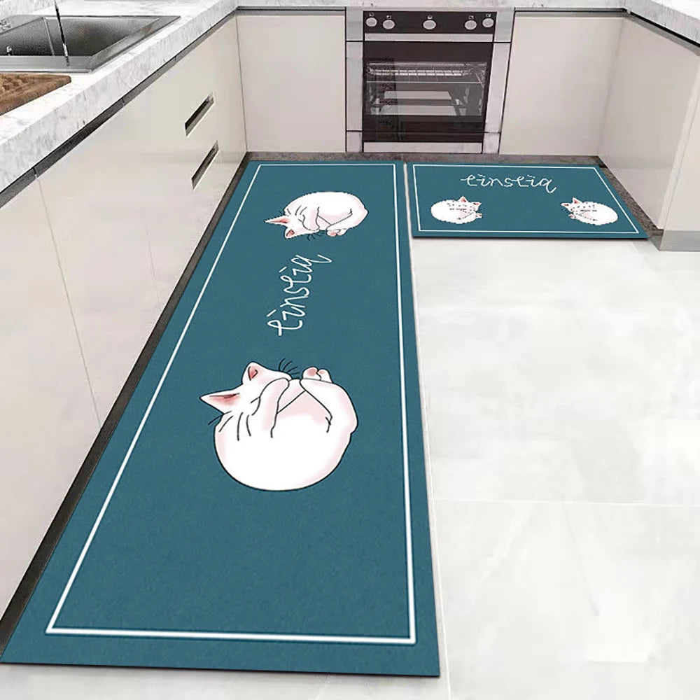 Kitchen Floor Mat Soft Washable Carpet Anti Slip