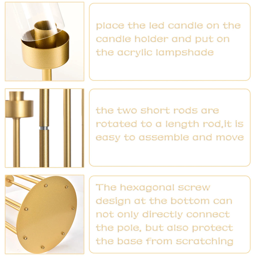 Arms Floor Candelabra Wedding Centerpieces Gold