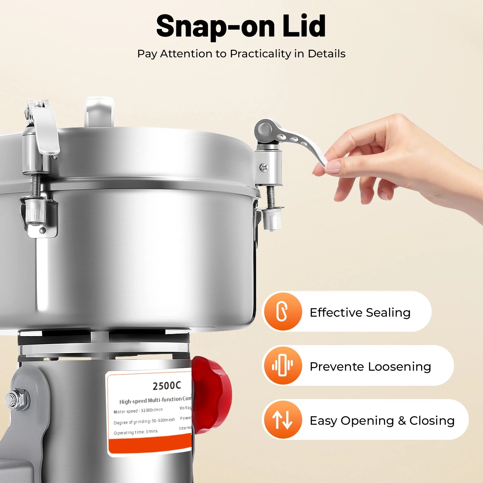 High Power Grain Mill, Swing Spice Grinders