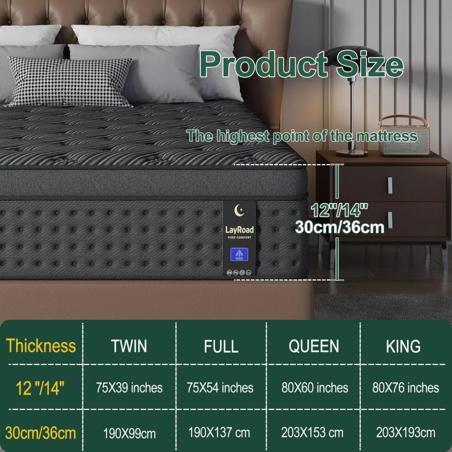 12/14Inch Memory Foam Spring Mattress