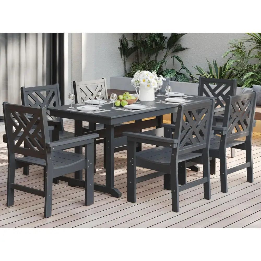 Outdoor Dining Set, Patio Table and Chairs Set for 6,