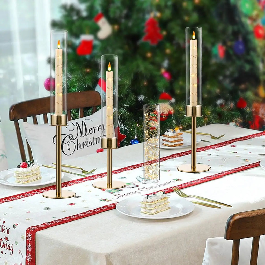 12 pcs Gold Candle Sticks Holder Table Centerpiece