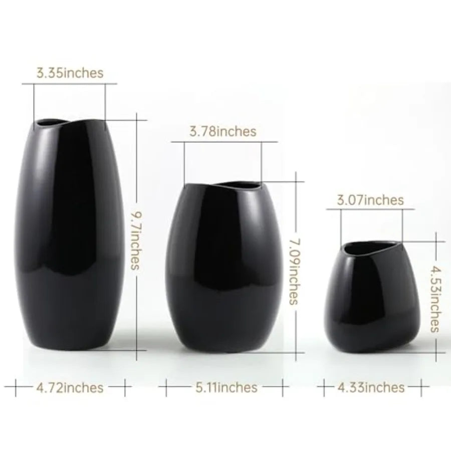 Ceramic Vase Set of 3 Flower Vase