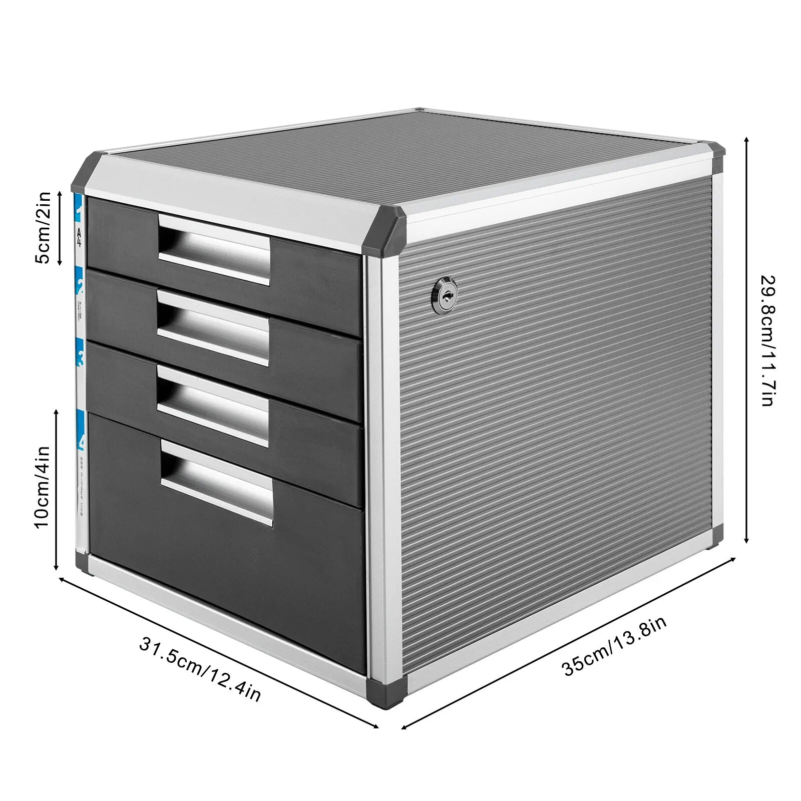 4-Layer Desktop Drawer Organizer Metal