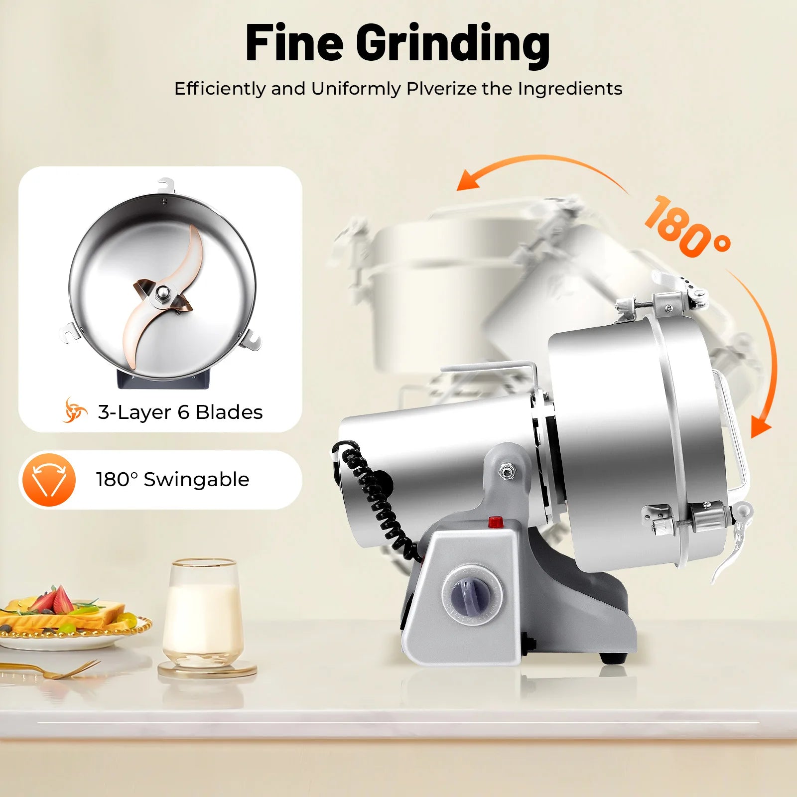 High Power Grain Mill, Swing Spice Grinders