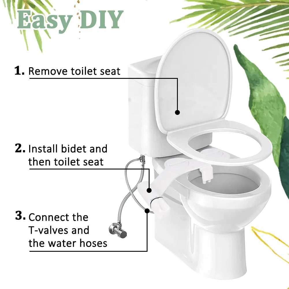 Non-Electric Mechanical Toilet Bidet Seat