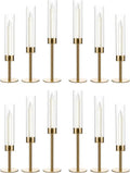12 pcs Gold Candle Sticks Holder Table Centerpiece