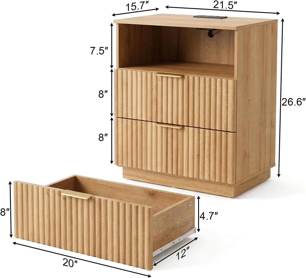 Nightstand with Charging Station