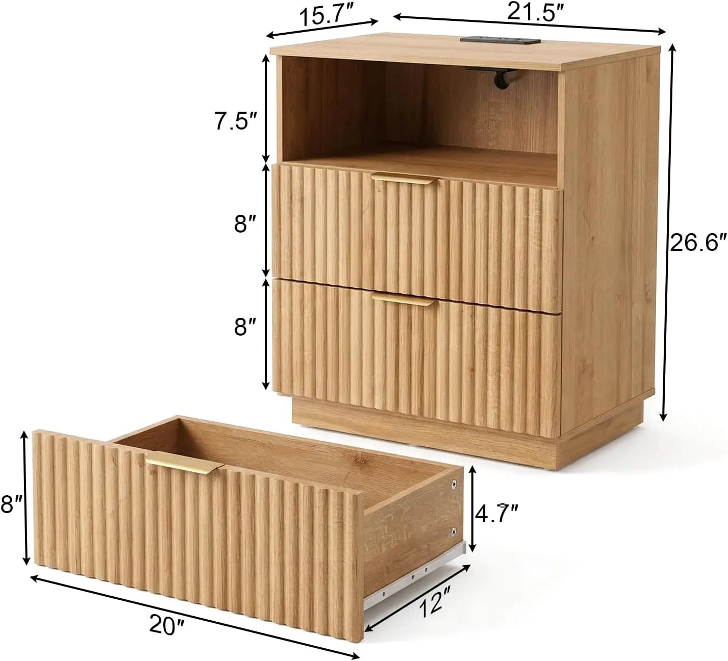 Nightstand with Charging Station