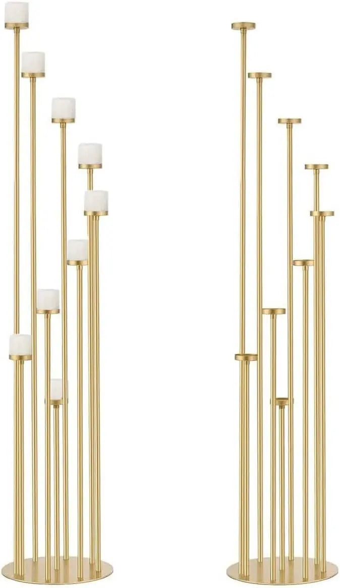2pcs 9 Arm Candelabra Floor Candle Holders Tall Set