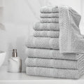 10 Piece Cotton Towel Set Soft Absorbent Bath Towels