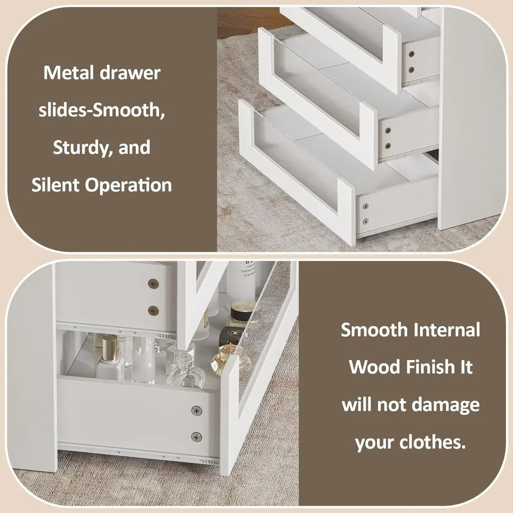 Closet Island with Drawers, Wardrobe Armoire Bedroom Island, Glass