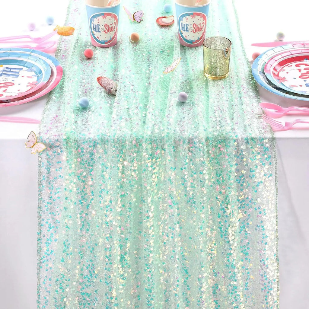 Glitter Iridescent Sequin Table Runner