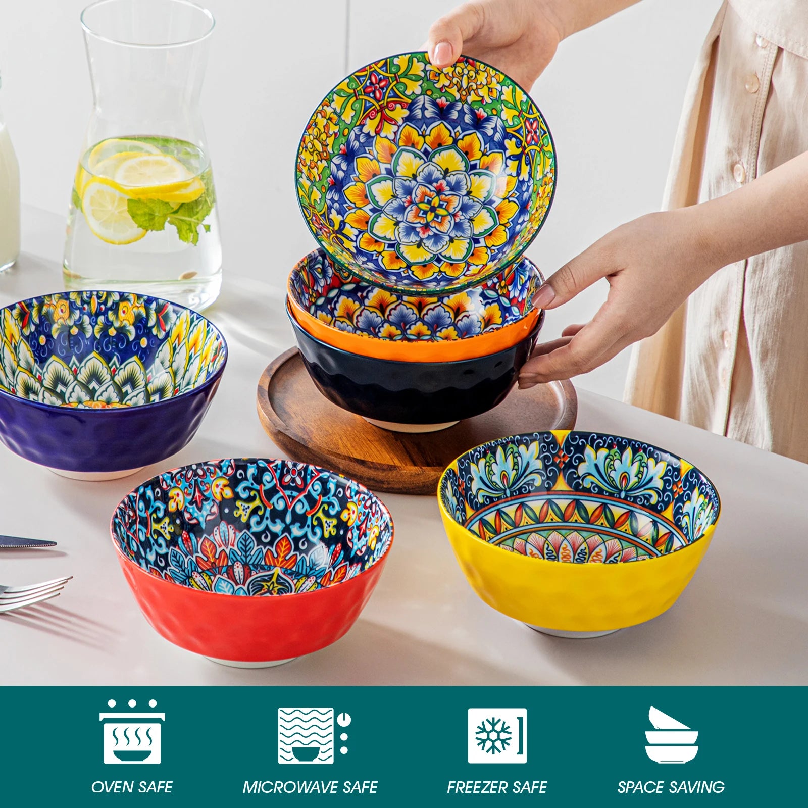 Piece Ceramic Soup Bowls