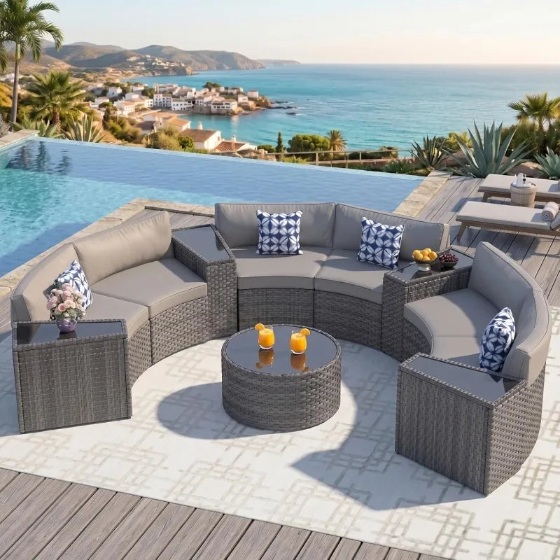 Outdoor Patio Furniture Set with Coffee Table