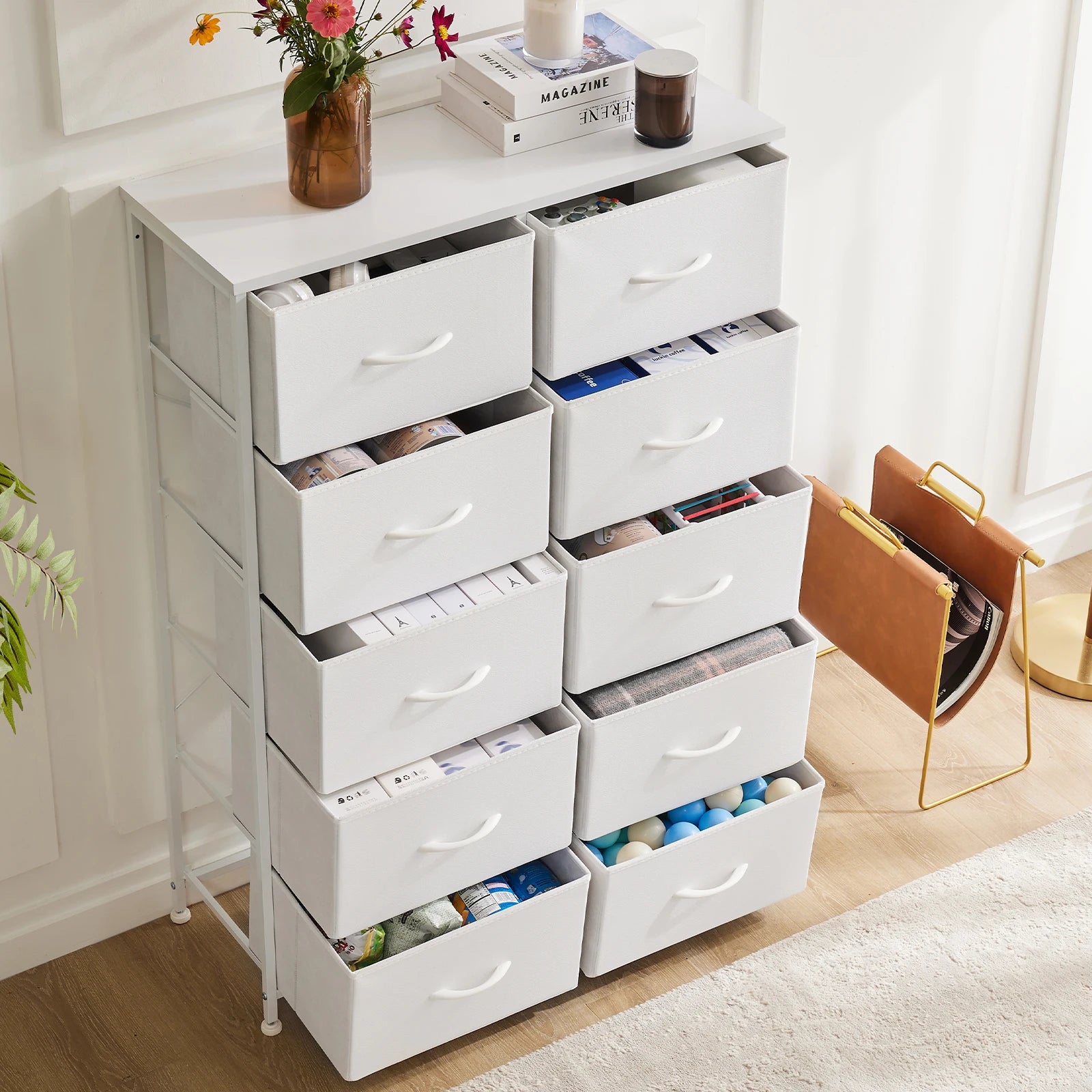 Wardrobes Chest White Lover Fabric Drawers