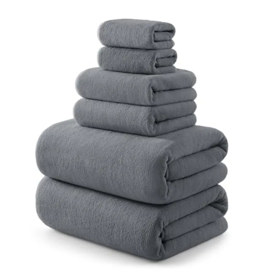 Towel Set - 2 Bath Sheets, 2 Hand Towels, 2 Washcloths