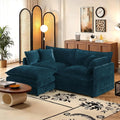 Shaped Modular Sectional Sofa with Ottoman