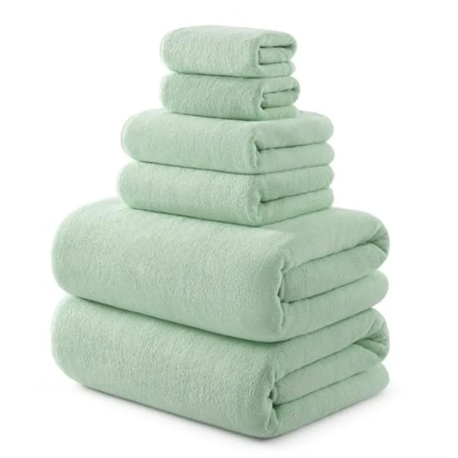 Towel Set - 2 Bath Sheets, 2 Hand Towels, 2 Washcloths