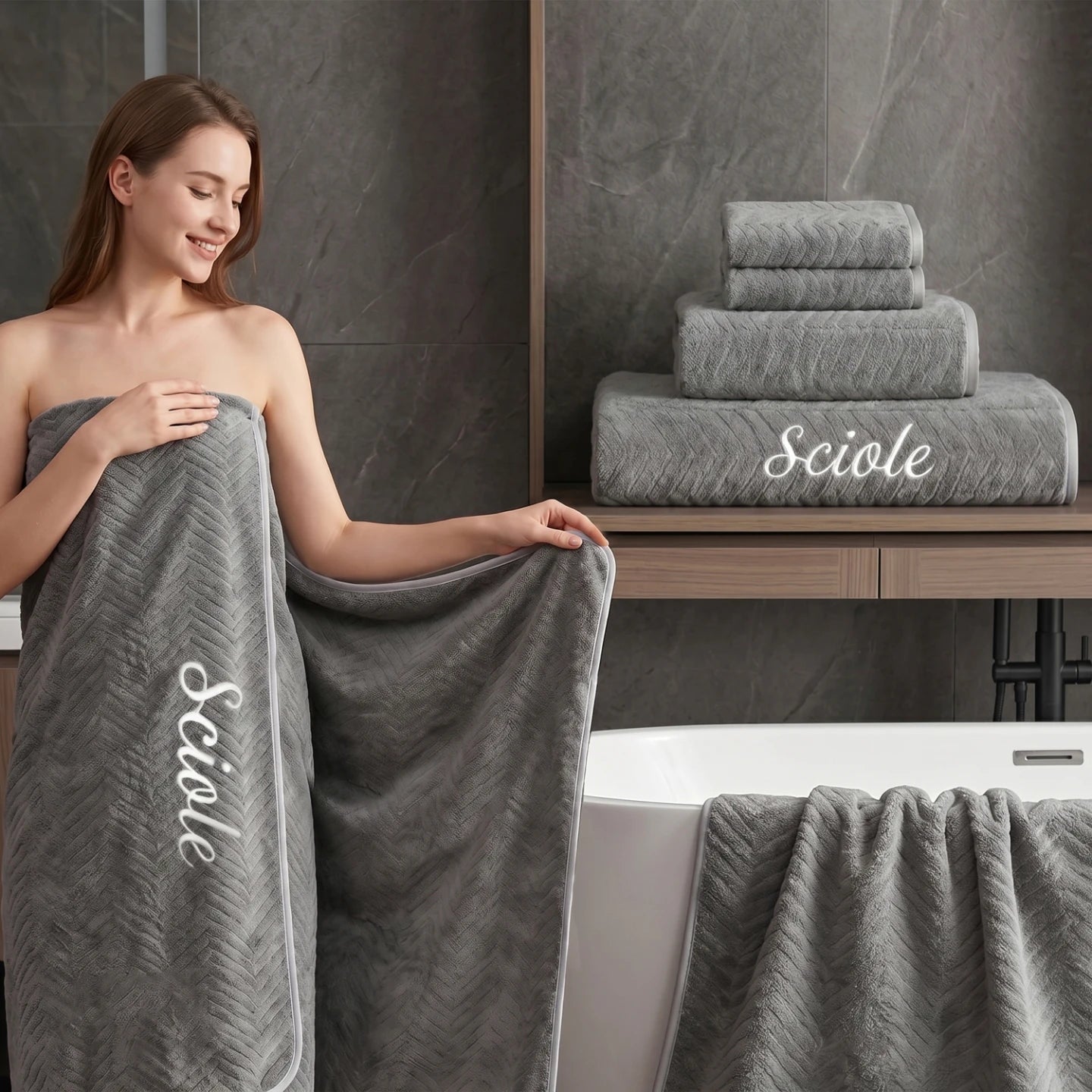 8 Piece Premium Microfiber Towel Set