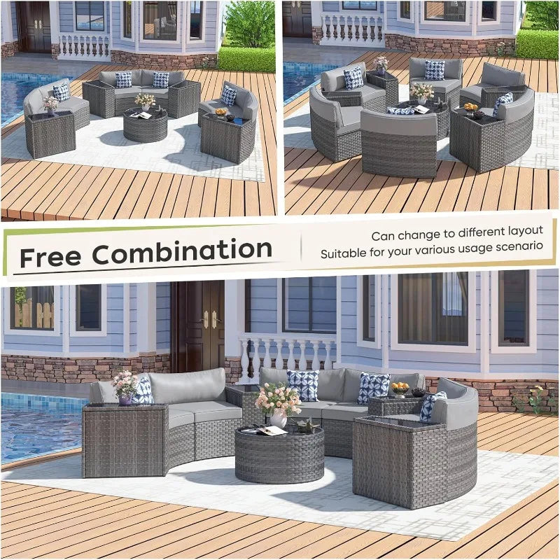 Outdoor Patio Furniture Set with Coffee Table
