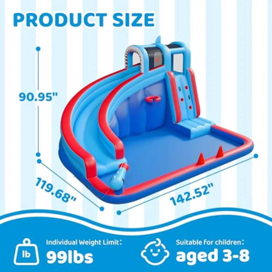 Backyard inflatable water slide for kids