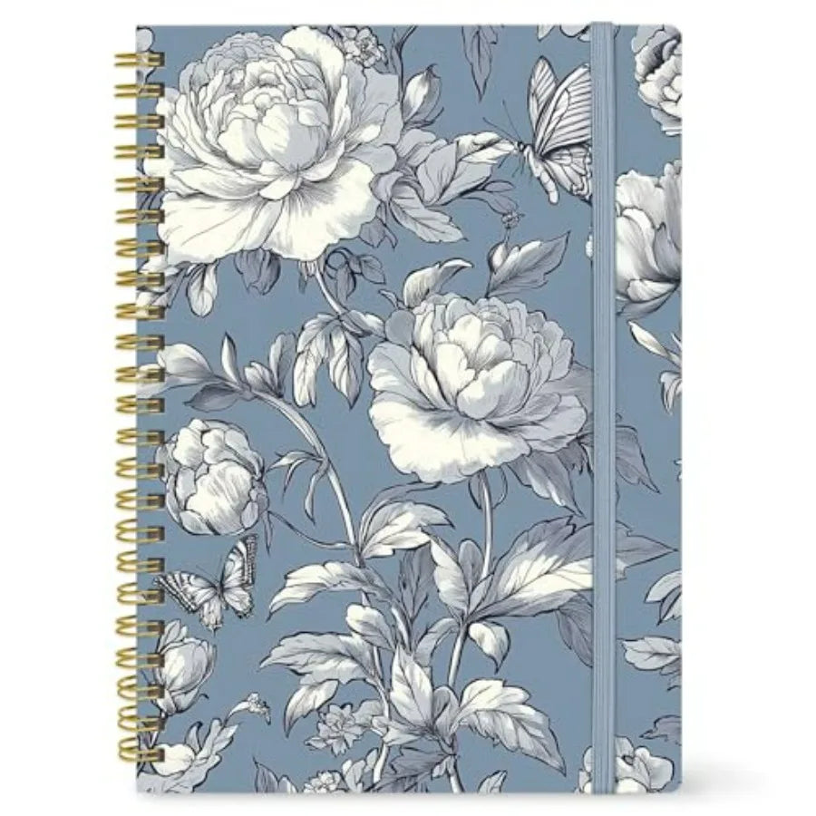 Large Spiral Lined Journal for Women, 8.5" x 11" Notebooks for Work Collge Ruled, A4 Aesthetic Cute Journaling Notebooks for Wr