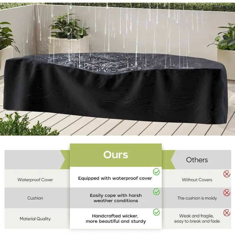 Outdoor Patio Furniture Set with Coffee Table