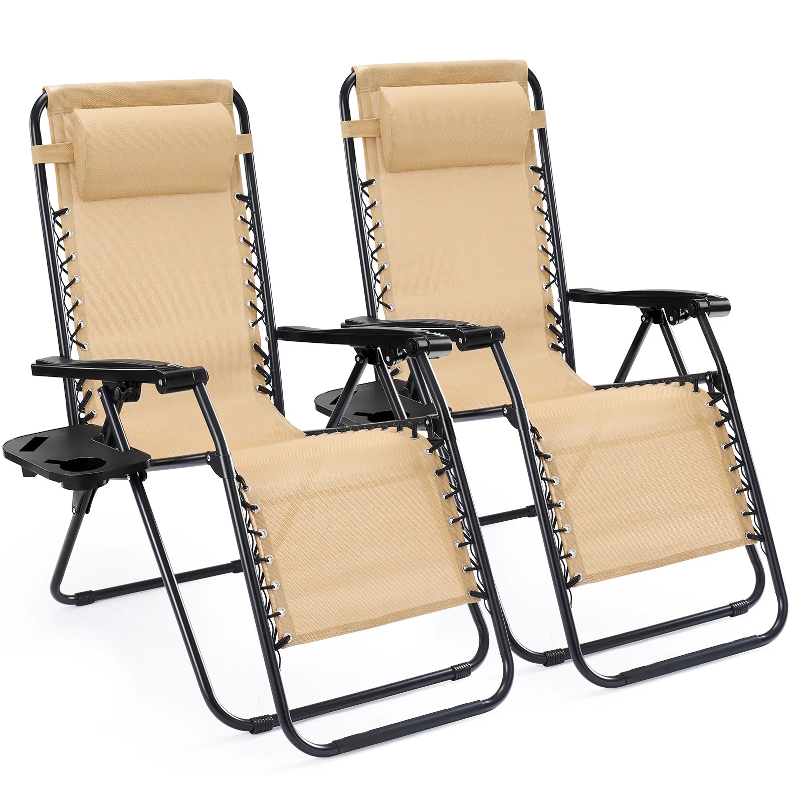Portable Zero Gravity Recliner Chairs Set of 2
