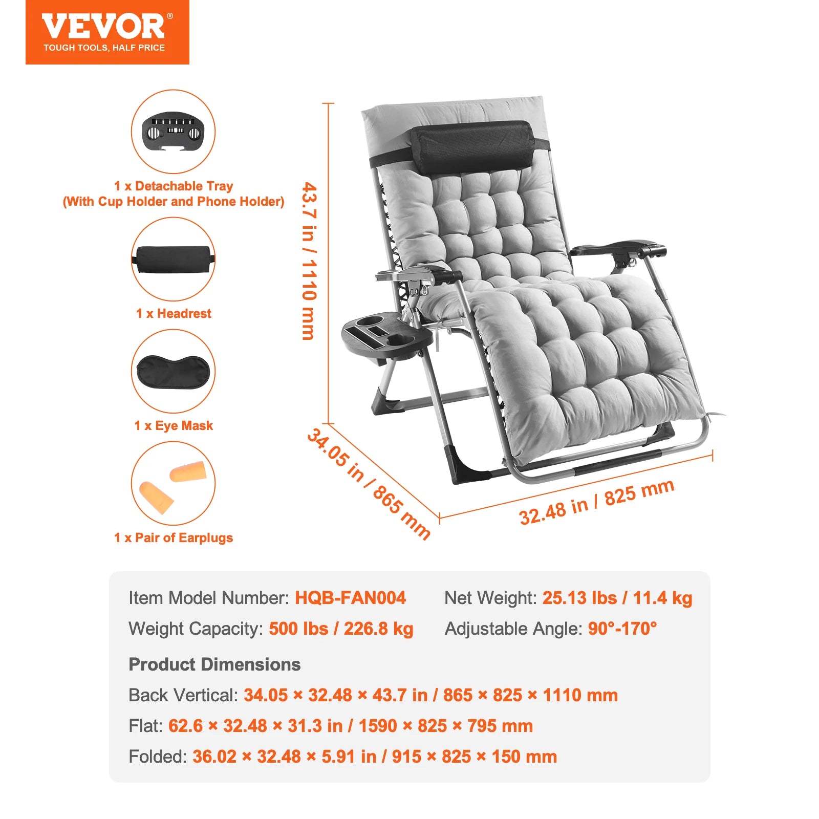 Zero Gravity Chair Recliner Lounge Chair