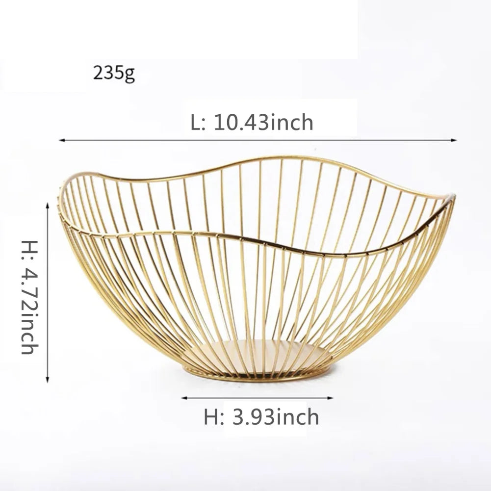 Metal Fruit Basket Simple Storage Bowls
